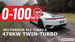 2021 Porsche 911 Turbo S 0-100km/h & engine sound