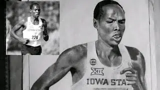 Edwin Kurgat NCAA CHAMPION Pencil Art #athletics #art #artist