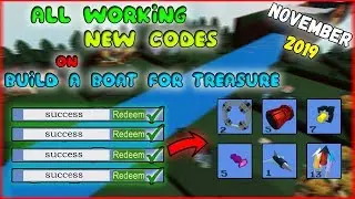 ALL NEW CODES on Build a Boat for Treasure !!? (November 2019) / Roblox