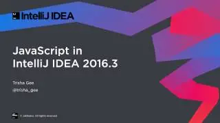 JavaScript in IntelliJ IDEA 2016.3