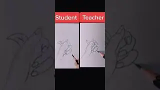 Teacher vs Student drawing challenge #drawing #art #4