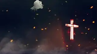 4k animated christian cross with flying dove background | vfx footage