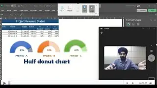 MS Excel to create a Half Donut Chart and visually represent your data in an eye-catching way