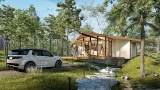 Sketchup Realistic Architecture Rendering with Enscape - Cabin in the Woods