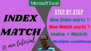 How to use Index match function in excel