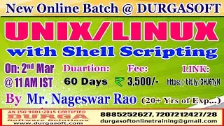 UNIX/LINUX Online Training @ DURGASOFT