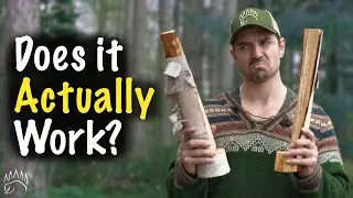 Ancient Technique to Split Firewood Without an Axe !