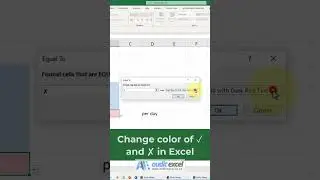 Auto change the color of tick and cross in Excel