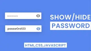 Show/Hide Password Toggle With Javascript | With Source Code