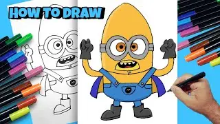 How To Draw Mega Minion Gus From Despicable Me 4 | Step-By-Step Drawing Tutorial