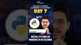 👇 Install Python in 60 SECONDS on Windows (Latest Version) 🔥 | Day 7/75 Python Learning #shorts