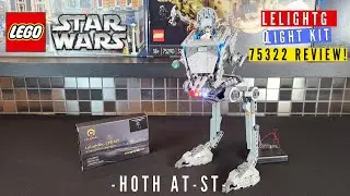 LEGO AT-ST 75322 Light Kit from LeLightGo Review + My Entire Light Kit Collection Shown at Night!