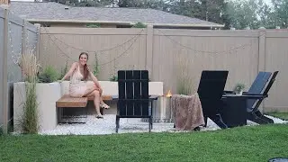 Concrete Garden Bed Fire Pit DIY Outdoor Project