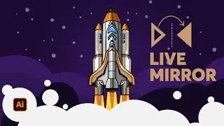 How to make spaceship | Symmetric Design live mirror in Adobe Illustrator