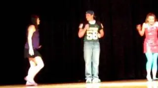 dusty, tara, and lexie performing hey mickey