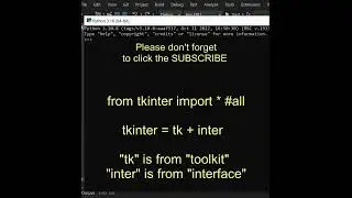 Python Tutorial Lesson1 Tkinter Window Size and Position There is Python Code in the Description