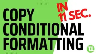 Copy Conditional Formatting Explained in 11 Seconds Google Sheets Excel 🤯