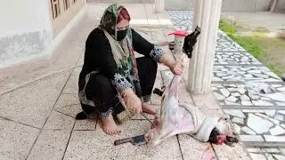 Goat slaughtering and cutting complete video by Gull Baji