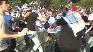 Punches Thrown outside NYC Synagogue as Pro-palestine protesters face off with Israel Supporters