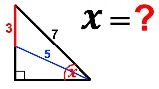 Can you calculate the angle X? | (Right triangle) | #math #maths | #geometry