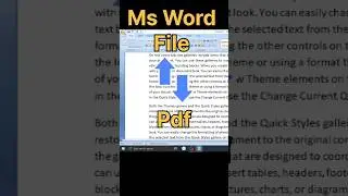 How to convert word file to pdf #msword || Ms word tips and tricks