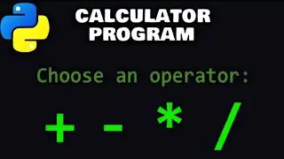 Python calculator program 🧮