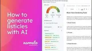 How to Generate Listicle Articles with Narrato AI