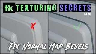 Perfect NORMAL MAP Edge Bevels - How to fix double edges in angled geometry - Texturing Secrets #02