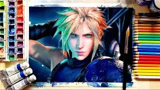 Painting Cloud - Final Fantasy 7 Remake with Watercolors【Livestream】