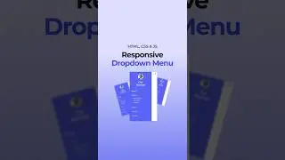 Responsive Dropdown Menu HTML CSS JavaScript