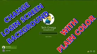 How to Change the Windows 10 LOGIN SCREEN BACKGROUND to PLAIN COLOR