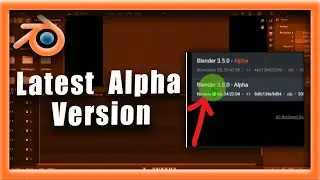 Blender Tutorials: How To Update Blender To The Latest  Alpha Version