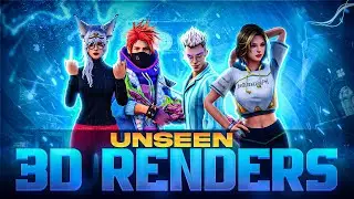 FREE FIRE UNSEEN 3D RENDERS PACK 🤯 FREE FIRE RENDER PACK