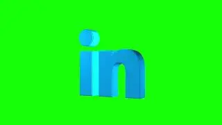 LinkedIn 3D Logo Revolving Animation Loop on Green Screen | 4K | FREE TO USE