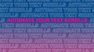 Automatically offset your scrolling text with controls in After Effects