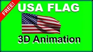 ✅ UNITED STATES 🇺🇸 FLAG Green Screen 3D Animation Full HD 1080 AMERICAN Animated Waving Overlay FREE