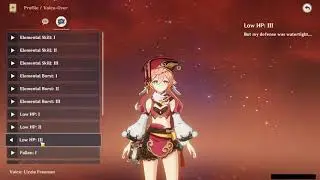YANFEI BATTLE VOICE LINES (ENGLISH)