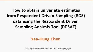 BSS Data Analysis - Univariate estimates from RDS data