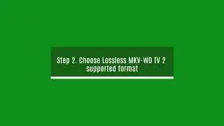 Convert Blu-ray to Lossless MKV for playing on WD TV 2