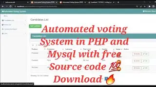 Automated Voting System In PHP With free Source Code