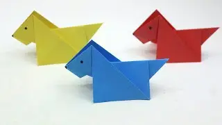 How to Make an Easy Origami Dog - DIY Paper Dog instructions