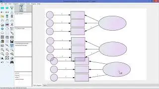 Learn SEM Amos eps 3 make exogenous and endogenous models