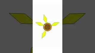 Sunflower animation using Python Turtle library