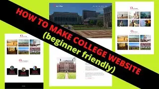 FINAL YEAR COLLEGE PROJECT | How To build A Complete Website From Scratch Using BOOTSTRAP5/HTML/CSS3