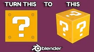 making mario question block with image texture in blender