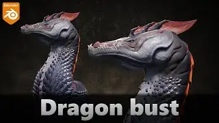 Sculpting in Blender 3.6 || 65 - Dragon bust