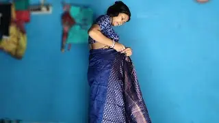 Cotton silk saree draping tricks for beginners | step by step cotton silk saree wearing