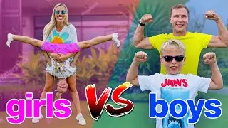 BOYS vs GIRLS Strength, Coordination and Gymnastics Challenge