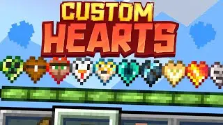 Playing with CUSTOM HEARTS in Minecraft Bedrock (Marketplace DLC)