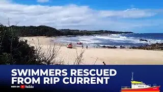 Rescue of swimmers caught in rip current near Port Edward